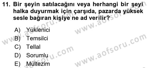 Mahalli İdareler Maliyesi Dersi 2024 - 2025 Yılı (Final) Dönem Sonu Sınav Soruları 11. Soru