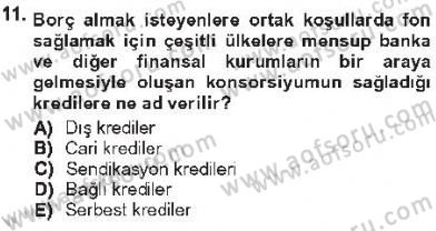 Devlet Borçları Dersi 2012 - 2013 Yılı Tek Ders Sınav Soruları 11. Soru