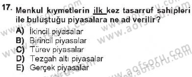 Devlet Borçları Dersi 2012 - 2013 Yılı Tek Ders Sınav Soruları 17. Soru