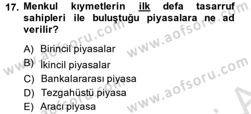 Devlet Borçları Dersi 2013 - 2014 Yılı Tek Ders Sınav Soruları 17. Soru