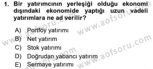 Devlet Borçları Dersi 2016 - 2017 Yılı 3 Ders Sınav Soruları 1. Soru