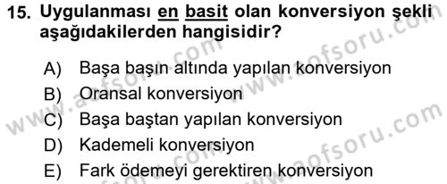 Devlet Borçları Dersi 2016 - 2017 Yılı (Final) Dönem Sonu Sınav Soruları 15. Soru