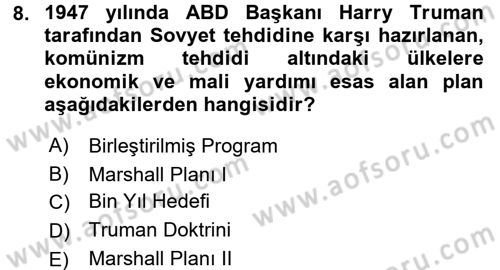 Devlet Borçları Dersi 2016 - 2017 Yılı (Final) Dönem Sonu Sınav Soruları 8. Soru