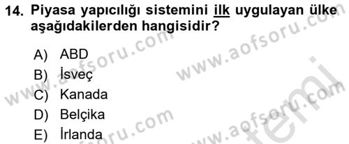 Devlet Borçları Dersi 2019 - 2020 Yılı (Final) Dönem Sonu Sınav Soruları 14. Soru