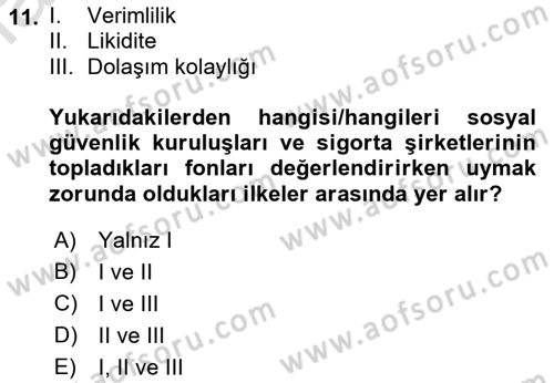 Devlet Borçları Dersi 2021 - 2022 Yılı (Vize) Ara Sınav Soruları 11. Soru