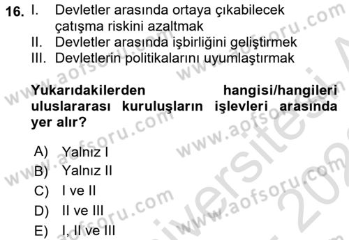 Devlet Borçları Dersi 2021 - 2022 Yılı (Vize) Ara Sınav Soruları 16. Soru