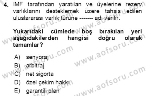 Devlet Borçları Dersi 2021 - 2022 Yılı Yaz Okulu Sınav Soruları 4. Soru
