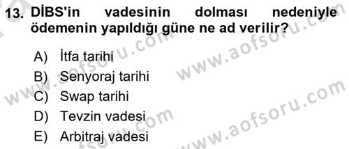 Devlet Borçları Dersi 2022 - 2023 Yılı (Vize) Ara Sınav Soruları 13. Soru