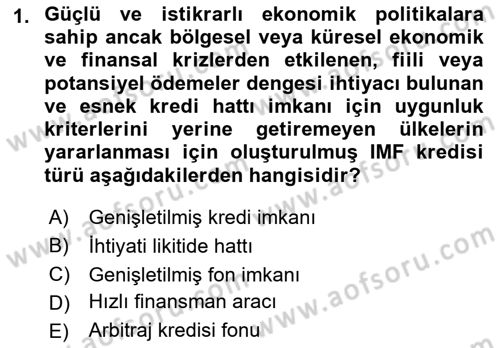 Devlet Borçları Dersi 2022 - 2023 Yılı (Final) Dönem Sonu Sınav Soruları 1. Soru