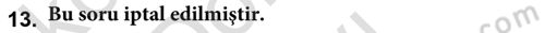 Devlet Borçları Dersi 2024 - 2025 Yılı (Final) Dönem Sonu Sınav Soruları 13. Soru