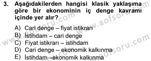 Maliye Politikası Dersi 2012 - 2013 Yılı (Final) Dönem Sonu Sınav Soruları 3. Soru