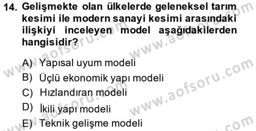 Maliye Politikası Dersi 2013 - 2014 Yılı (Final) Dönem Sonu Sınav Soruları 14. Soru