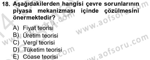 Maliye Politikası Dersi 2013 - 2014 Yılı Tek Ders Sınav Soruları 18. Soru