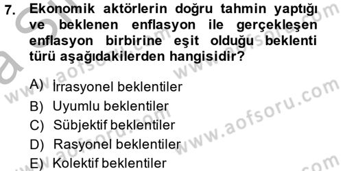 Maliye Politikası Dersi 2014 - 2015 Yılı (Vize) Ara Sınav Soruları 7. Soru