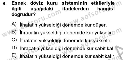 Maliye Politikası Dersi 2014 - 2015 Yılı (Final) Dönem Sonu Sınav Soruları 8. Soru