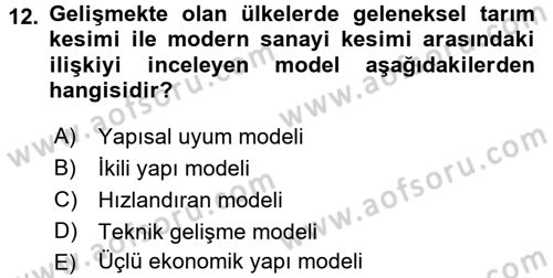 Maliye Politikası Dersi 2016 - 2017 Yılı 3 Ders Sınav Soruları 12. Soru