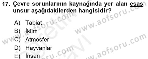 Maliye Politikası Dersi 2017 - 2018 Yılı 3 Ders Sınav Soruları 17. Soru
