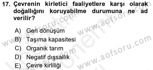 Maliye Politikası Dersi 2017 - 2018 Yılı (Final) Dönem Sonu Sınav Soruları 17. Soru