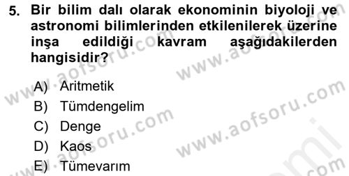 Maliye Politikası Dersi 2018 - 2019 Yılı (Vize) Ara Sınav Soruları 5. Soru