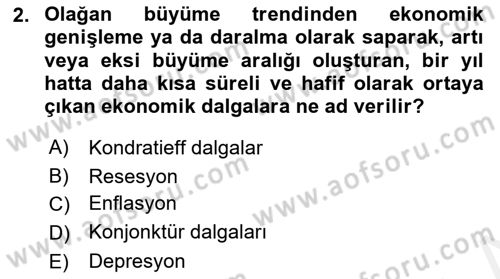 Maliye Politikası Dersi 2018 - 2019 Yılı (Final) Dönem Sonu Sınav Soruları 2. Soru