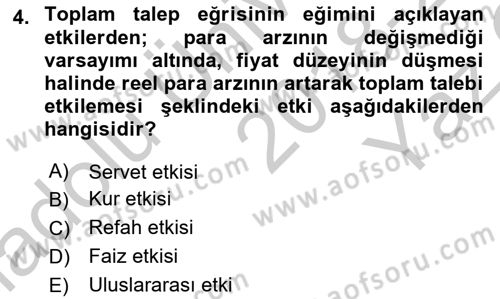 Maliye Politikası Dersi 2018 - 2019 Yılı Yaz Okulu Sınav Soruları 4. Soru