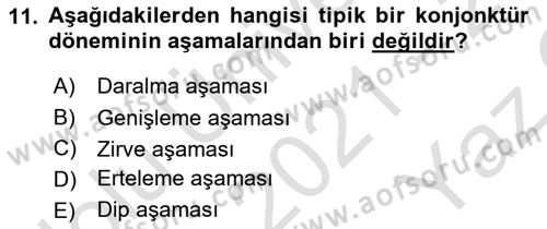 Maliye Politikası Dersi 2021 - 2022 Yılı Yaz Okulu Sınav Soruları 11. Soru