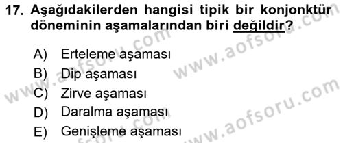 Maliye Politikası Dersi 2025 - 2026 Yılı (Vize) Ara Sınav Soruları 17. Soru