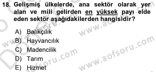 Maliye Politikası Dersi 2025 - 2026 Yılı (Final) Dönem Sonu Sınav Soruları 18. Soru