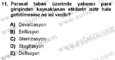 Maliye Politikası 1 Dersi 2012 - 2013 Yılı (Vize) Ara Sınav Soruları 11. Soru