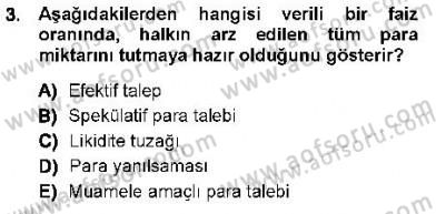 Maliye Politikası 1 Dersi 2012 - 2013 Yılı (Vize) Ara Sınav Soruları 3. Soru