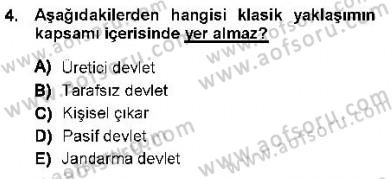 Maliye Politikası 1 Dersi 2012 - 2013 Yılı (Vize) Ara Sınav Soruları 4. Soru