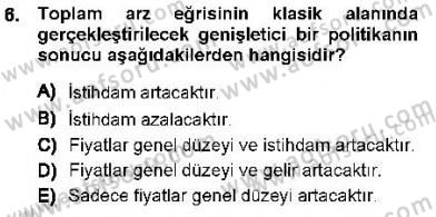 Maliye Politikası 1 Dersi 2012 - 2013 Yılı (Vize) Ara Sınav Soruları 6. Soru