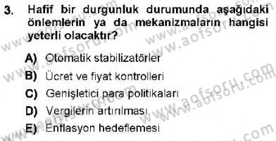 Maliye Politikası 1 Dersi 2012 - 2013 Yılı (Final) Dönem Sonu Sınav Soruları 3. Soru