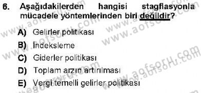 Maliye Politikası 1 Dersi 2012 - 2013 Yılı (Final) Dönem Sonu Sınav Soruları 6. Soru