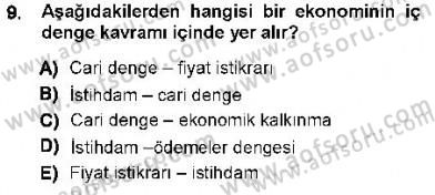 Maliye Politikası 1 Dersi 2012 - 2013 Yılı (Final) Dönem Sonu Sınav Soruları 9. Soru