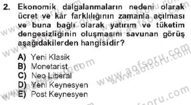 Maliye Politikası 1 Dersi 2012 - 2013 Yılı Tek Ders Sınavı 2. Soru
