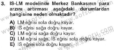 Maliye Politikası 1 Dersi 2012 - 2013 Yılı Tek Ders Sınavı 3. Soru
