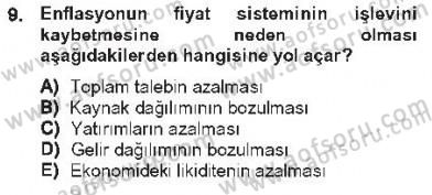 Maliye Politikası 1 Dersi 2012 - 2013 Yılı Tek Ders Sınav Soruları 9. Soru