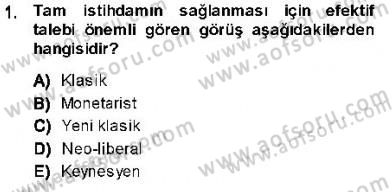 Maliye Politikası 1 Dersi 2013 - 2014 Yılı (Vize) Ara Sınav Soruları 1. Soru
