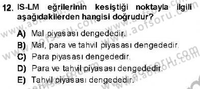 Maliye Politikası 1 Dersi 2013 - 2014 Yılı (Vize) Ara Sınav Soruları 12. Soru