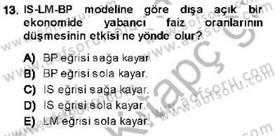 Maliye Politikası 1 Dersi 2013 - 2014 Yılı (Vize) Ara Sınav Soruları 13. Soru