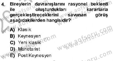 Maliye Politikası 1 Dersi 2013 - 2014 Yılı (Vize) Ara Sınav Soruları 4. Soru