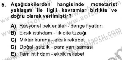Maliye Politikası 1 Dersi 2013 - 2014 Yılı (Vize) Ara Sınav Soruları 5. Soru