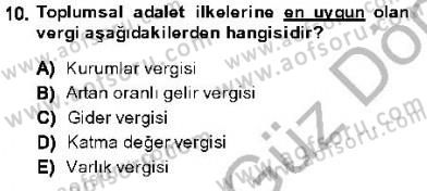Maliye Politikası 1 Dersi 2013 - 2014 Yılı (Final) Dönem Sonu Sınav Soruları 10. Soru