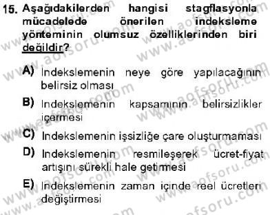 Maliye Politikası 1 Dersi 2013 - 2014 Yılı (Final) Dönem Sonu Sınav Soruları 15. Soru