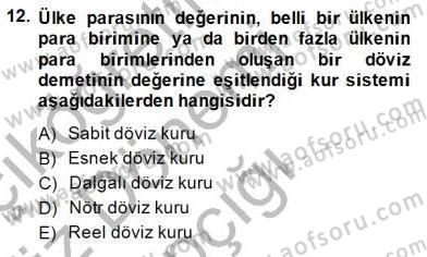 Maliye Politikası 1 Dersi 2014 - 2015 Yılı (Vize) Ara Sınav Soruları 12. Soru
