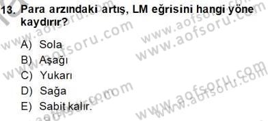 Maliye Politikası 1 Dersi 2014 - 2015 Yılı (Vize) Ara Sınav Soruları 13. Soru