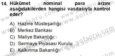 Maliye Politikası 1 Dersi 2014 - 2015 Yılı (Vize) Ara Sınav Soruları 14. Soru