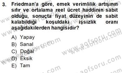 Maliye Politikası 1 Dersi 2014 - 2015 Yılı (Vize) Ara Sınav Soruları 3. Soru