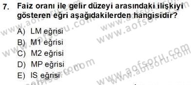 Maliye Politikası 1 Dersi 2014 - 2015 Yılı (Vize) Ara Sınav Soruları 7. Soru